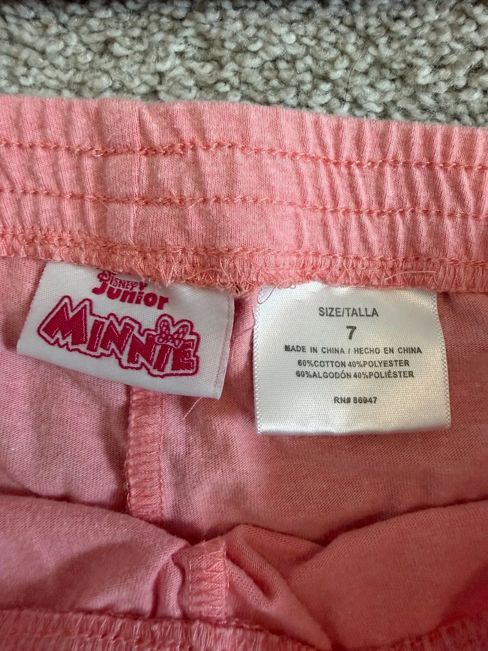 Disney Minnie Mouse Pink Girls Pajama Set
